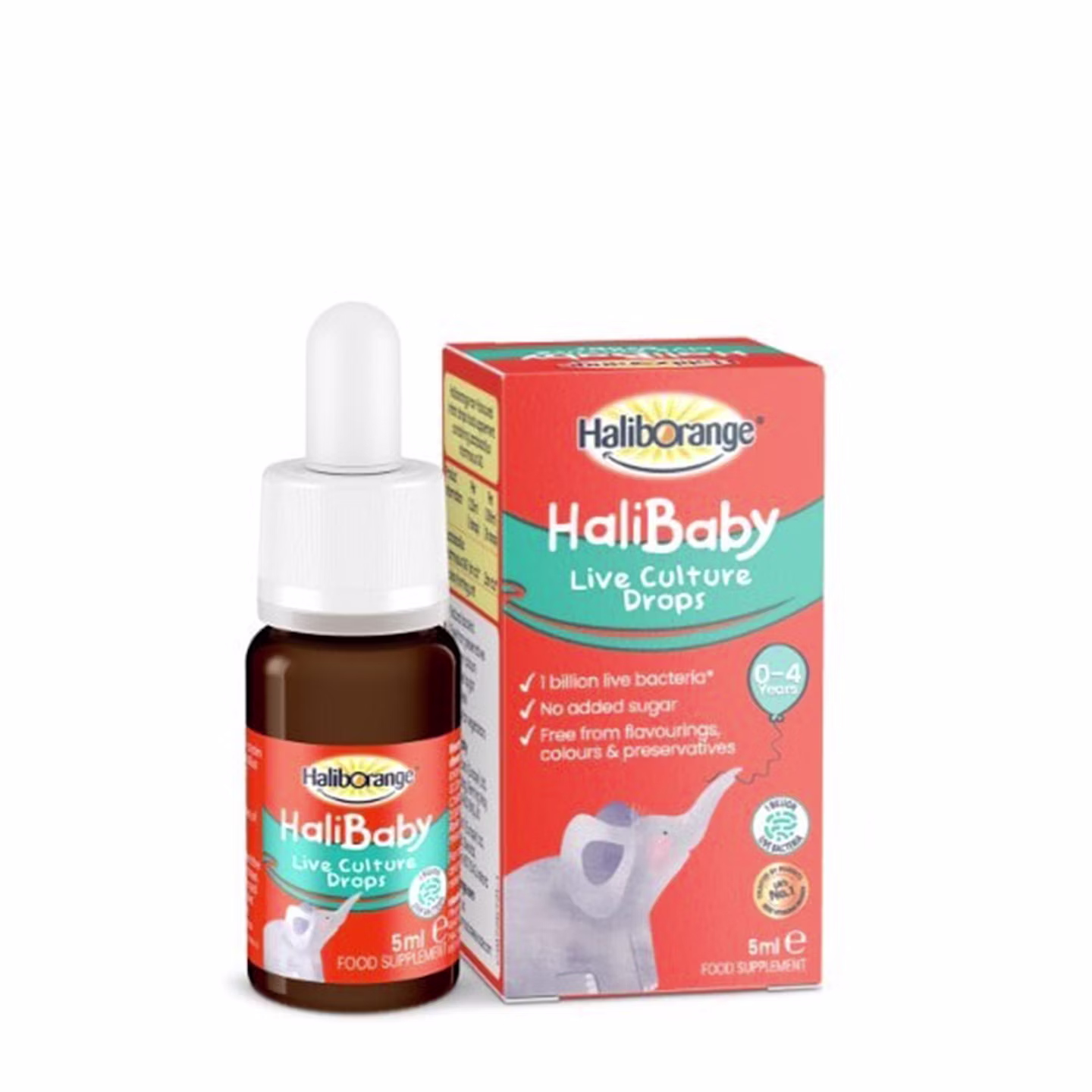 baby-probiotic Haliborange Halibaby капки жива култура пробиотик- 5 мл - Image 1