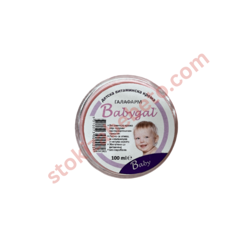 Untitled design - 2026-09-04T141051.491 Галафарм Babygal детски витаминен крем срещу подсичане 100мл - Image 1