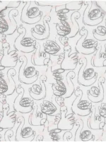 Swan Heart Print Short Sleeve Bodysuits 10 Pack - Image 2