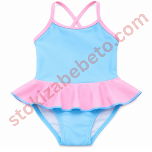 Untitled design - 2026-09-04T134115.596 Детски бански „Bluey Fun Beach“ – синьо-розов цял бански с герои Bluey - Image 1