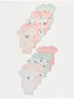 Комплект от 10 бебешки бодита Disney Aristocats с къс ръкав
