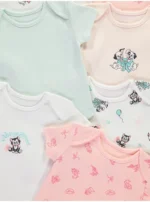 Комплект от 10 бебешки бодита Disney Aristocats с къс ръкав - Image 2