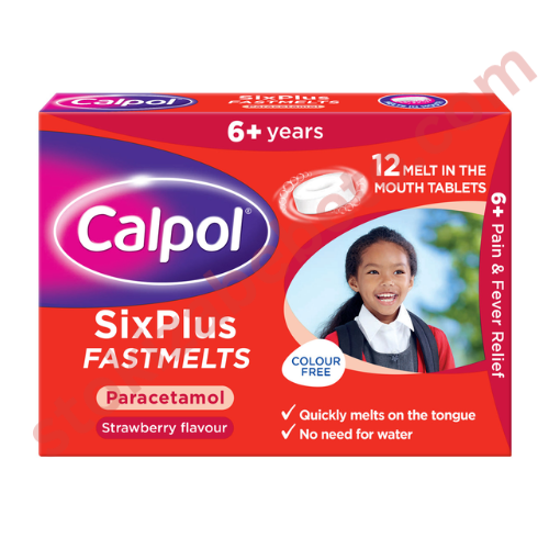 Untitled design (60) Calpol Paracetamol/ Калпол Парацетамол Six Plus FastMelts ягода - 12 таблетки - Image 1