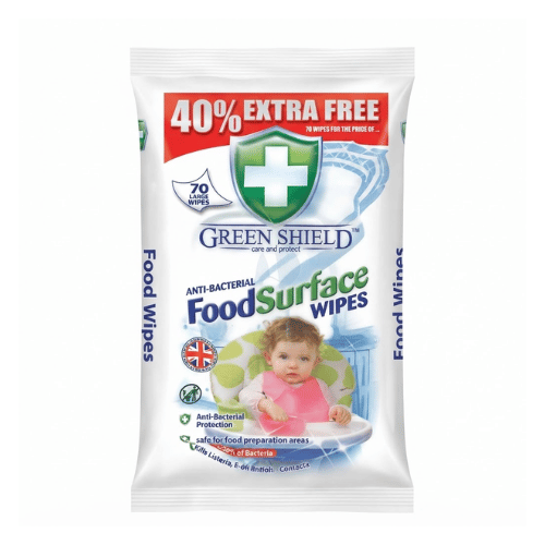 Green Shield Food Surface Wipes антибактериални кърпички за кухненски повърхности, опаковка от 70 броя