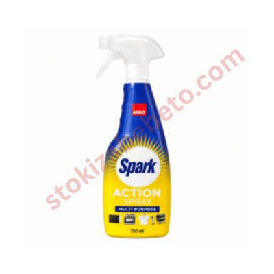 Sano Spark Action Spray универсален почистващ препарат 750 мл в синьо-жълта бутилка с бял пулверизатор