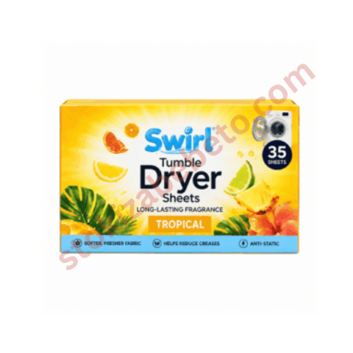 Swirl Tropical ароматизиращи листчета за сушилня, жълта кутия с 35 броя